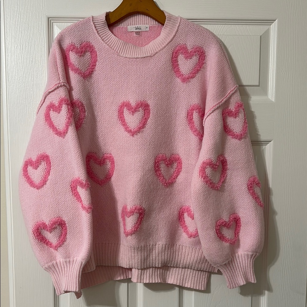 Pink Heart Sweater - Valentines Day